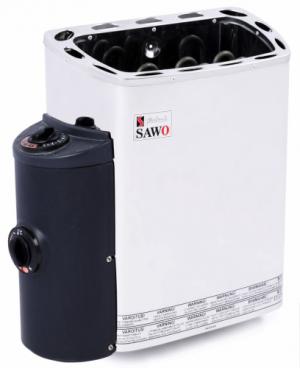 Электрическая печь SAWO MINI MN-30NB-Z (3 кВт, встроенный пульт, внутри оцинковка, снаружи нержавейка) 0