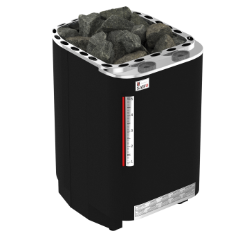SAWO Электрическая печь Savonia напольная со встр. парогенератором, 10,5 кВт, нерж. сталь, фибропокрытие, черная, выносной пульт (пульт и блок мощности докупаются отдельно) 0