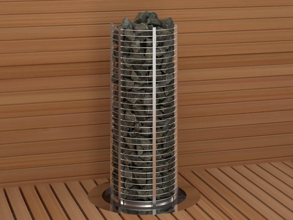 SAWO Электрическая печь TOWER вертикальная, круглая, с выносным пультом управления, 10,5 кВт, TH9-105NS-P 1